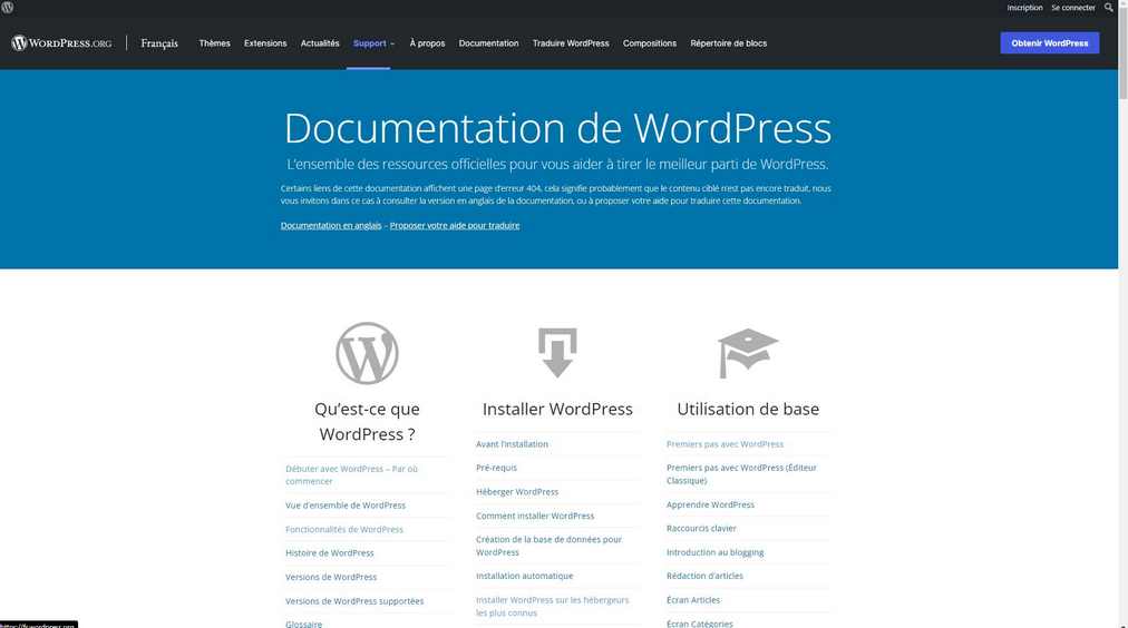 Documentation WordPress