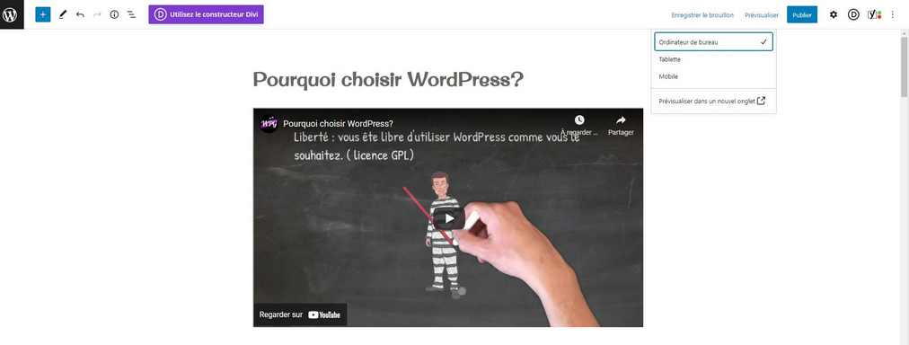 Prévisualisation des pages sur ordinateur, tablette ou smartphone